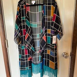 LuLaRoe Monroe Semi-sheer, lightweight jacket, or coverup.